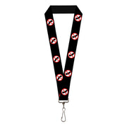 Lanyard - 1.0" - Anti-California Logo Black Red White Lanyards Buckle-Down