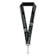 Lanyard - 1.0" - Americana One Hundred Dollar Bill Elements Black Gray Lanyards Buckle-Down