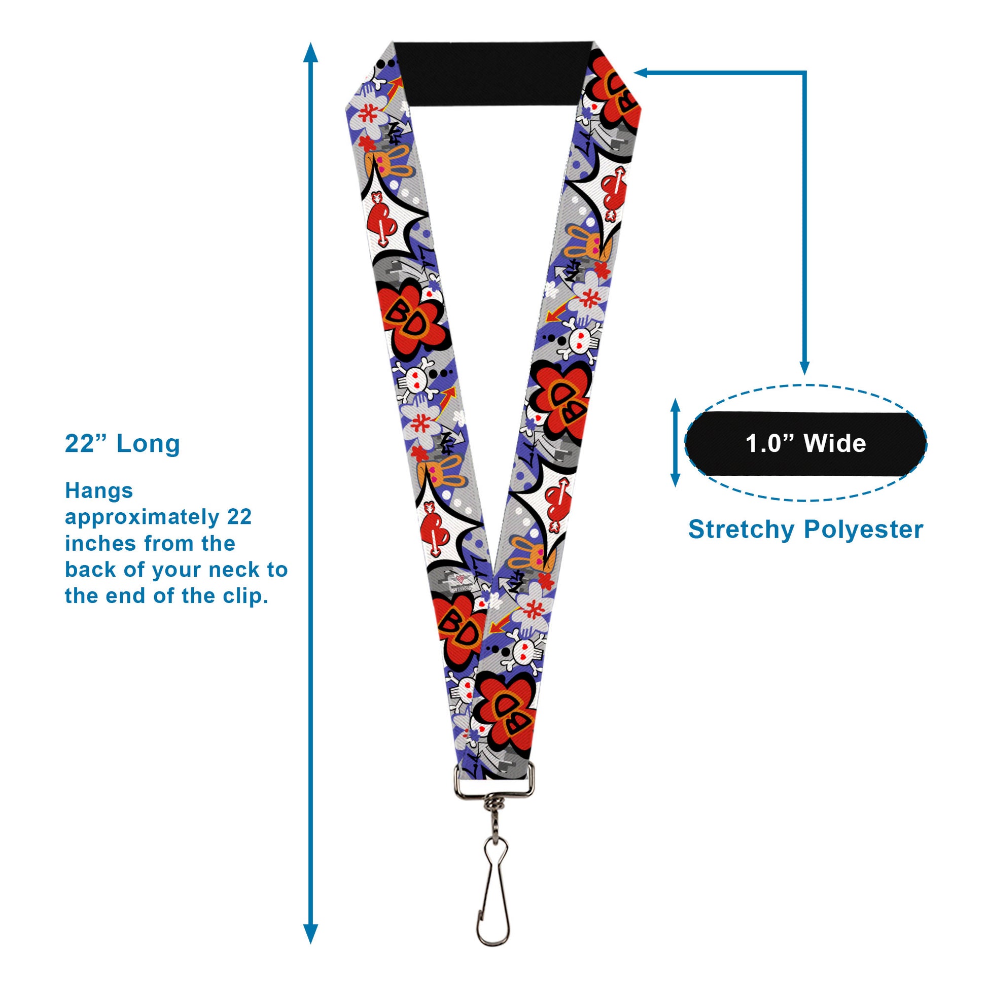 Lanyard - 1.0" - BD Cartoon Lanyards Buckle-Down