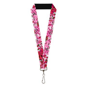 Lanyard - 1.0" - Born to Blossom Pink Lanyards Buckle-Down