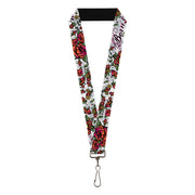 Lanyard - 1.0" - Born to Blossom White Lanyards Buckle-Down