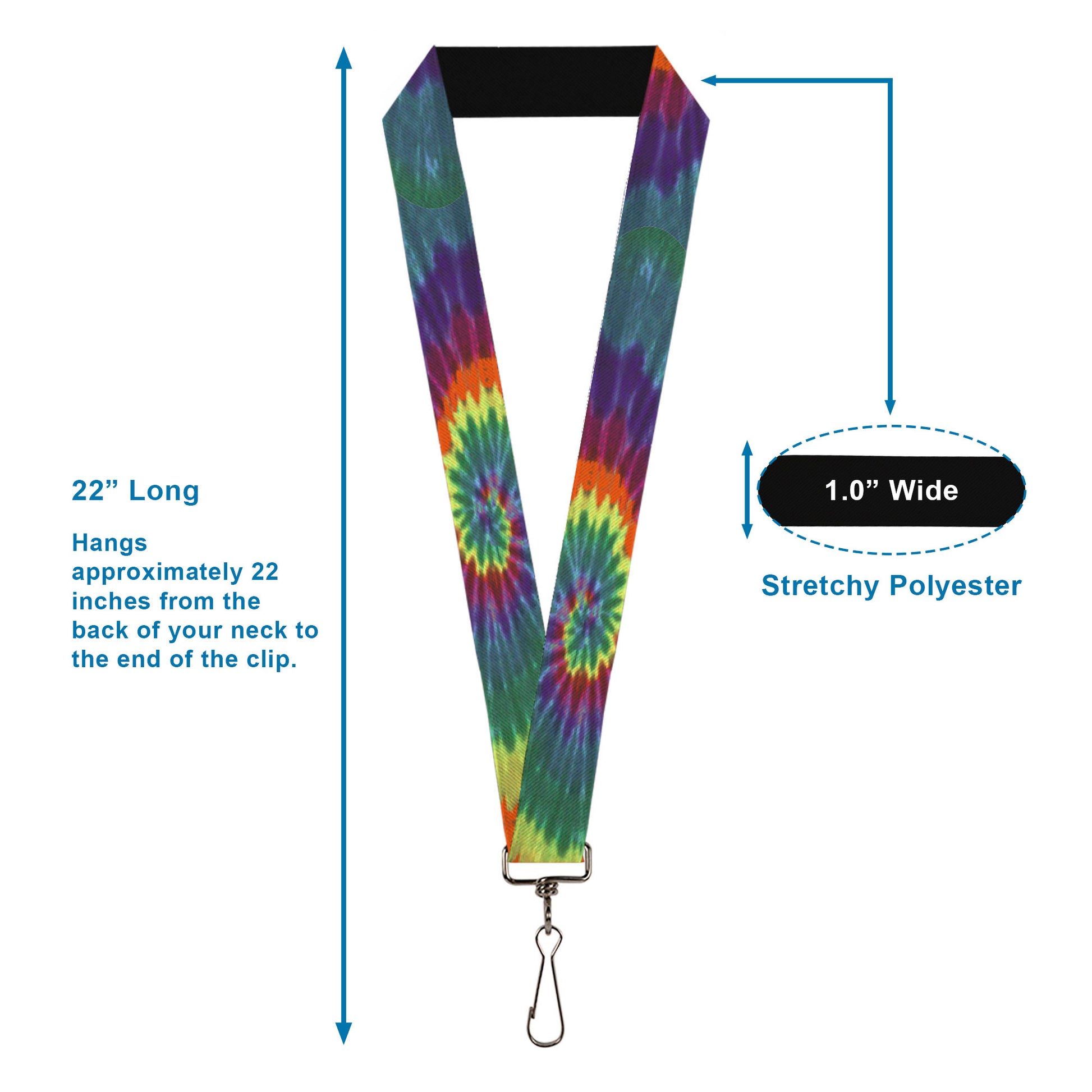 Lanyard - 1.0" - BD Tie Dye Lanyards Buckle-Down