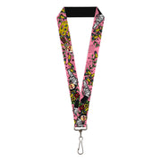 Lanyard - 1.0" - Born to Raise Hell CLOSE-UP Pink Lanyards Buckle-Down
