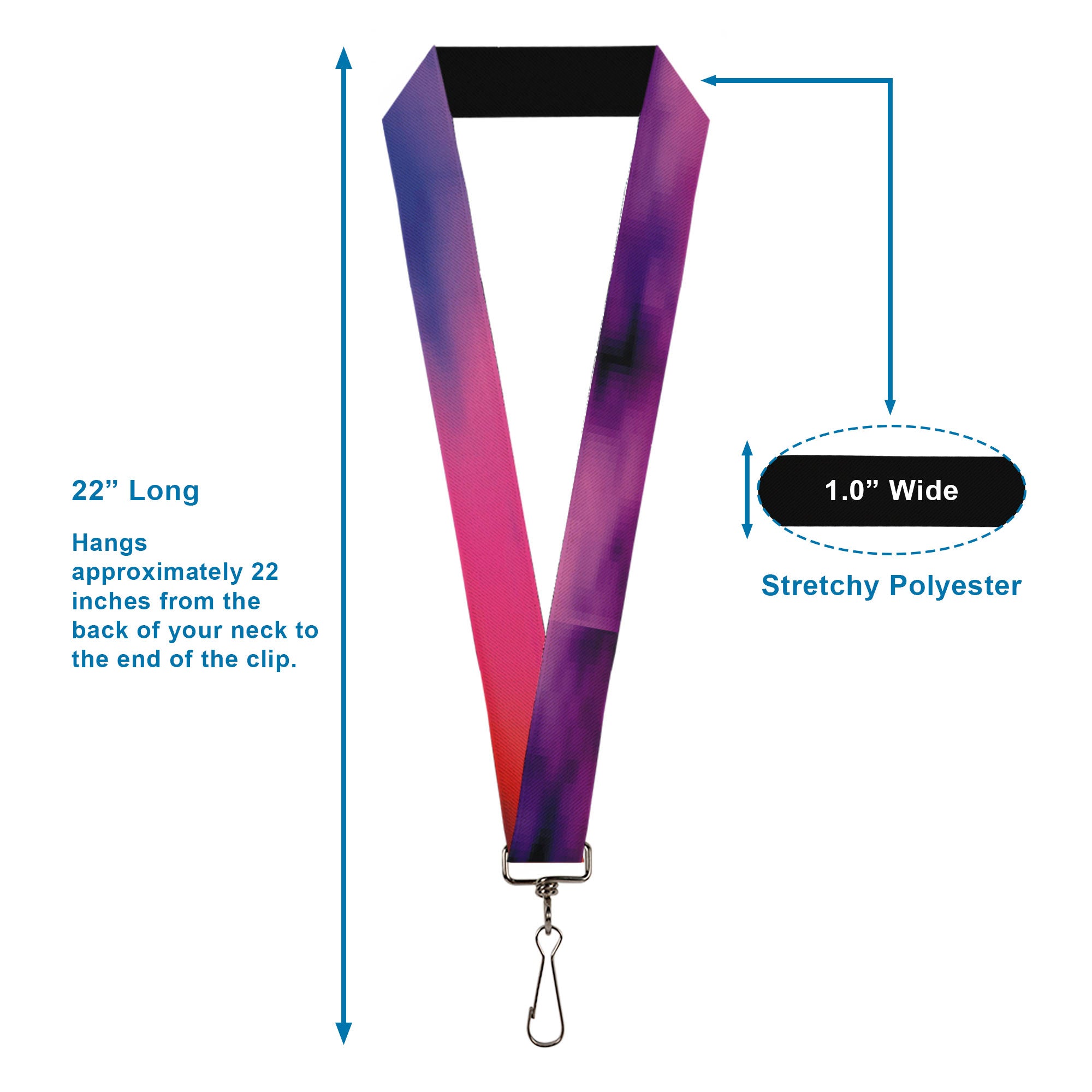 Lanyard - 1.0" - BD Psychedelic Lanyards Buckle-Down