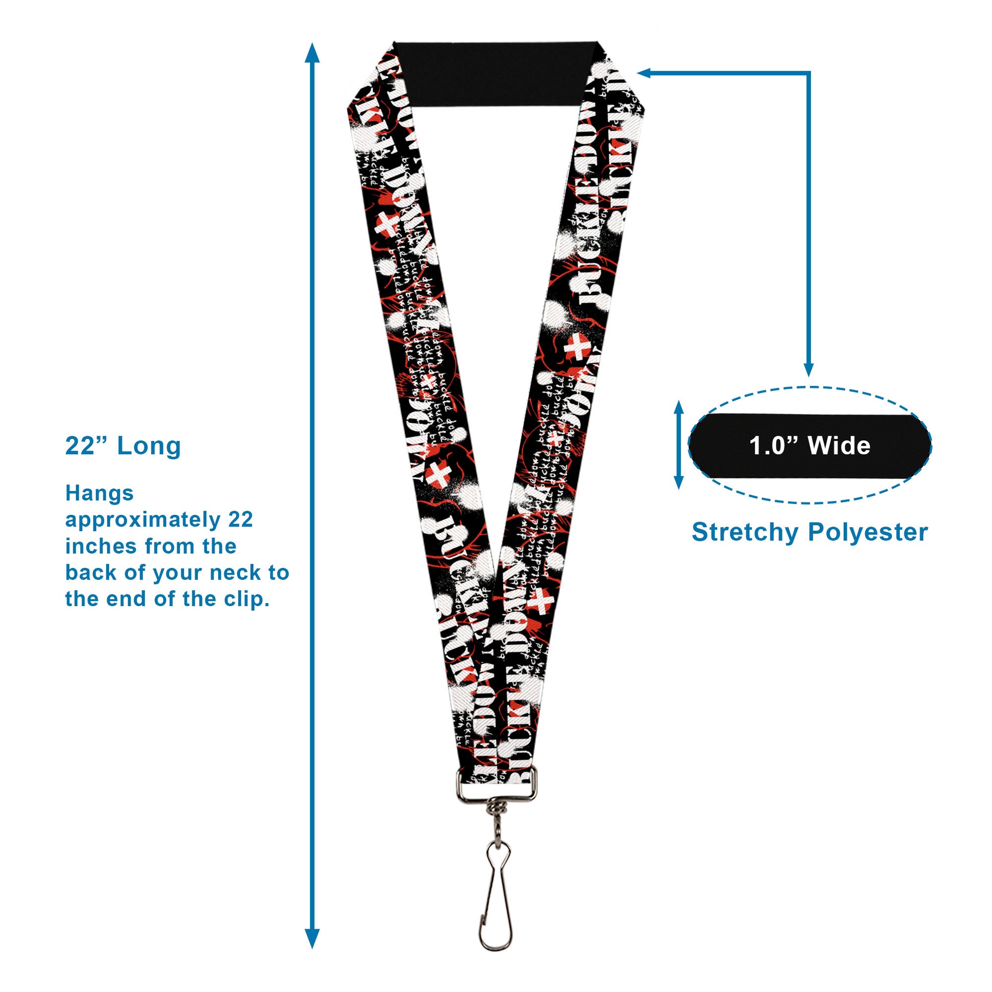 Lanyard - 1.0" - BD Punk Lanyards Buckle-Down