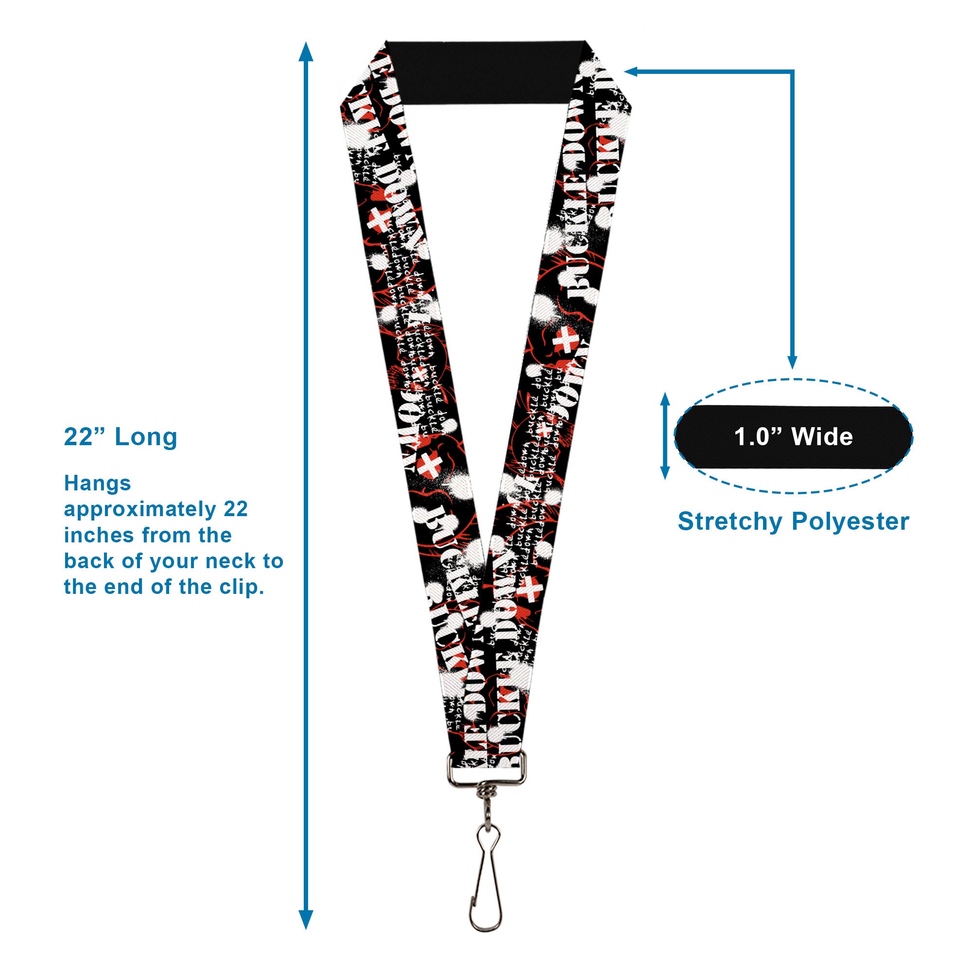 Lanyard - 1.0" - BD Punk Lanyards Buckle-Down