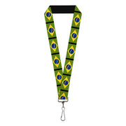 Lanyard - 1.0" - Brazil Flags Lanyards Buckle-Down