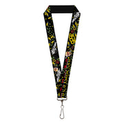 Lanyard - 1.0" - Born to Raise Hell Black Lanyards Buckle-Down