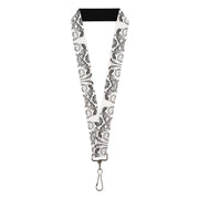 Lanyard - 1.0" - BD Est 93 White Lanyards Buckle-Down