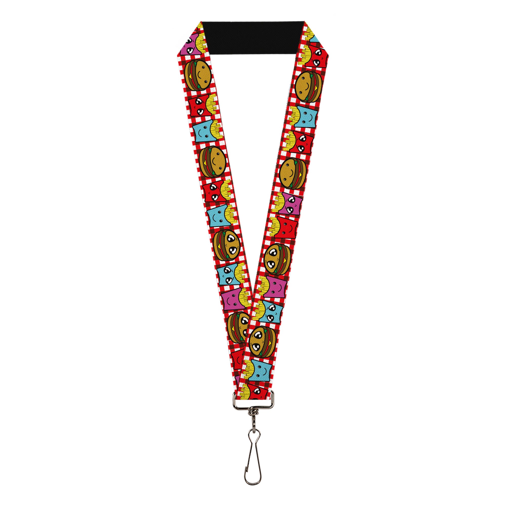 Lanyard - 1.0" - Burger & Fries Cartoon Lanyards Buckle-Down
