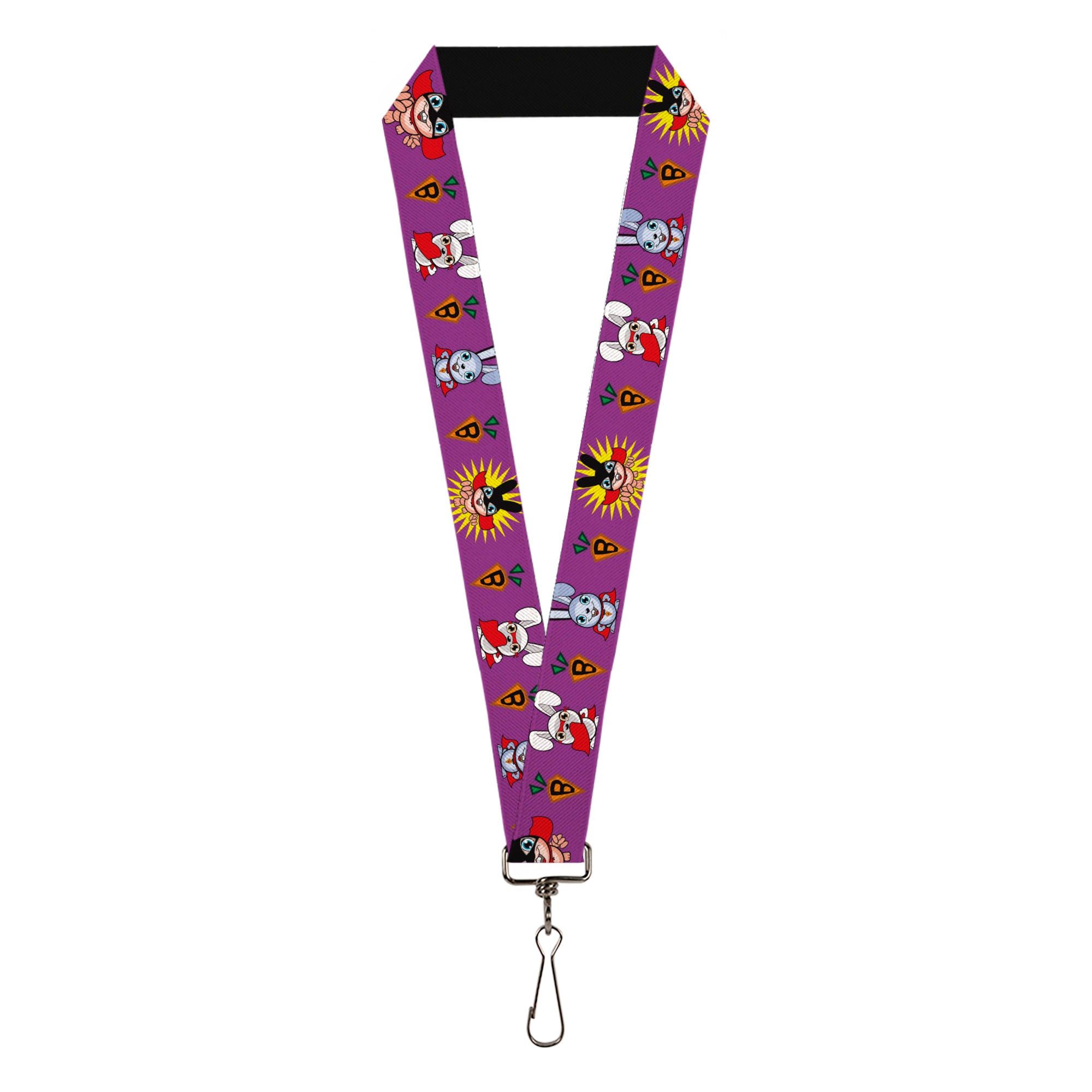 Lanyard - 1.0" - Bunny Superhero Purple Lanyards Buckle-Down