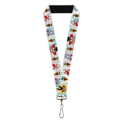 Lanyard - 1.0" - Bunny Superhero Multi Pastel Lanyards Buckle-Down