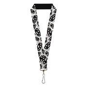 Buckle-Down Lanyard - Brass Knuckles White/Gray/Black Lanyards Buckle-Down