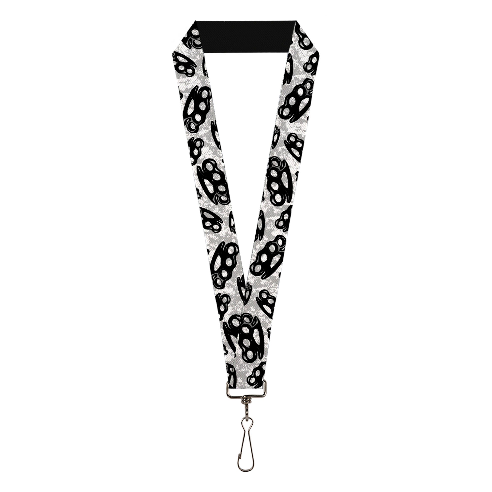 Buckle-Down Lanyard - Brass Knuckles White/Gray/Black Lanyards Buckle-Down