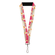 Lanyard - 1.0" - Block Penguins Mauve Lanyards Buckle-Down