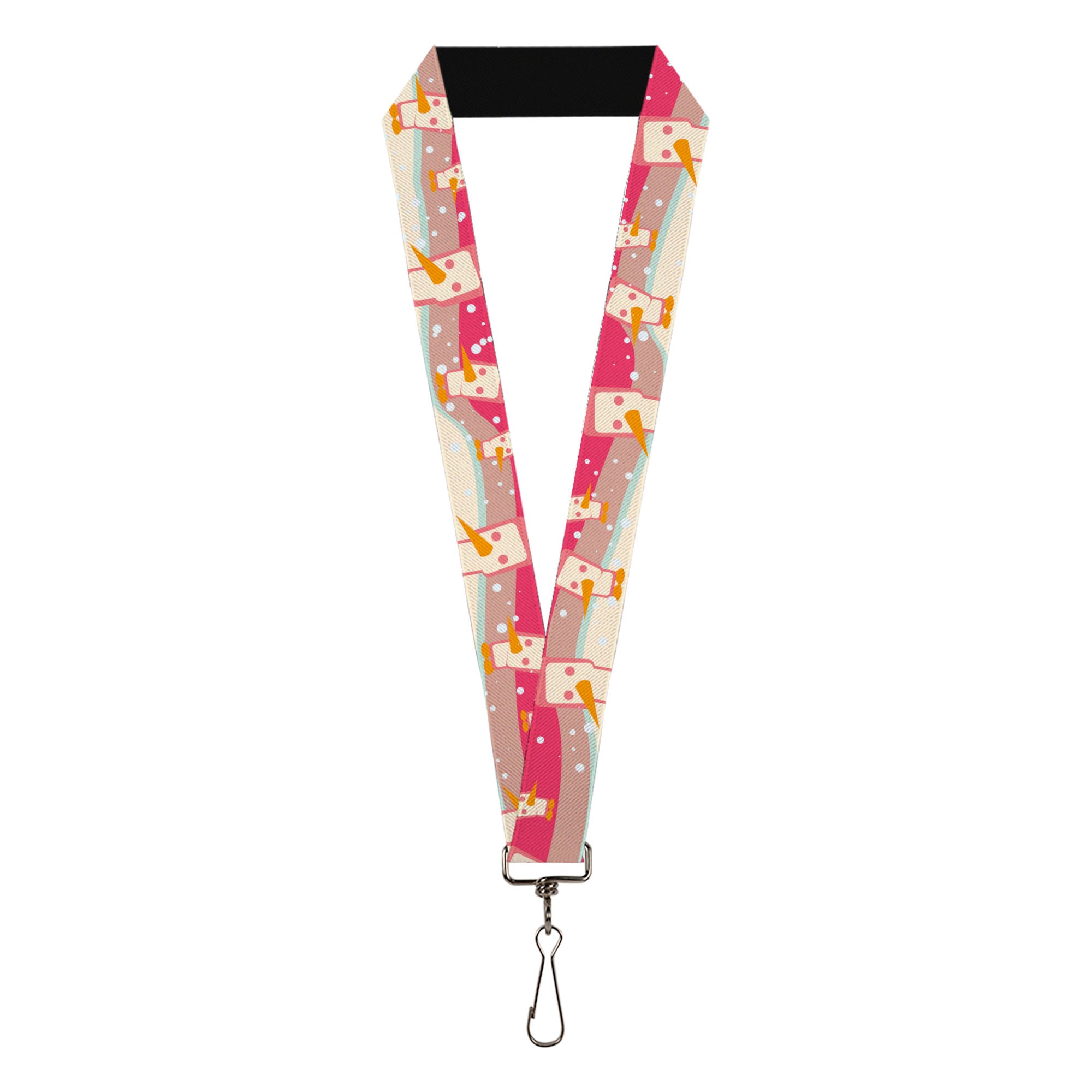 Lanyard - 1.0" - Block Penguins Mauve Lanyards Buckle-Down