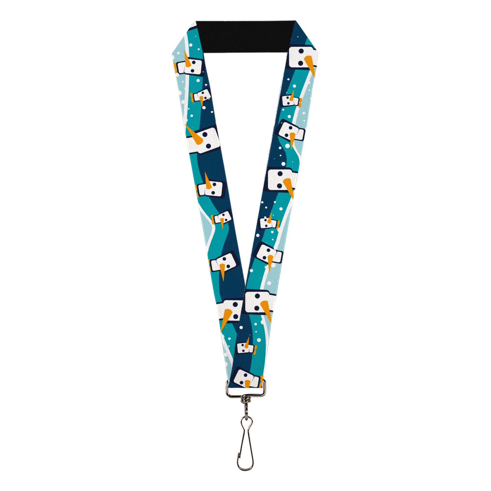 Lanyard - 1.0" - Block Penguins Navy Lanyards Buckle-Down