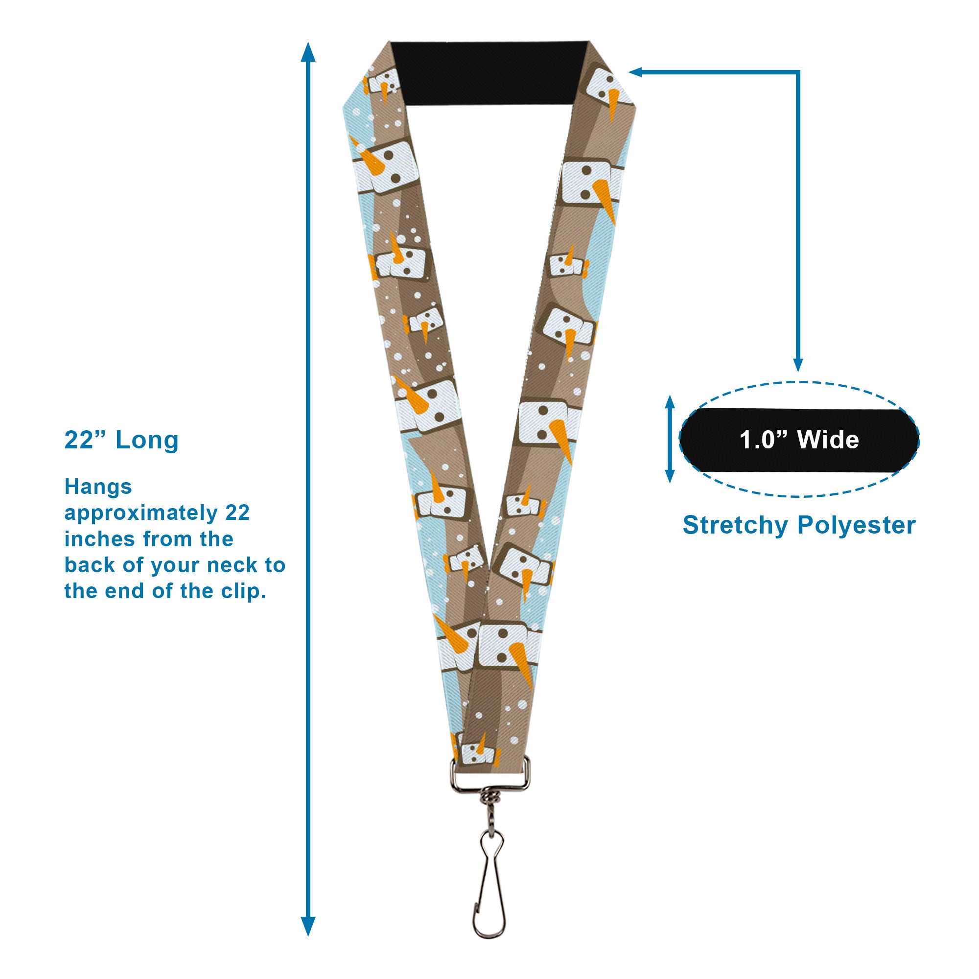 Lanyard - 1.0" - Block Penguins Tan Lanyards Buckle-Down