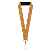 Lanyard - 1.0" - Bacon Cartoon Yellow Lanyards Buckle-Down