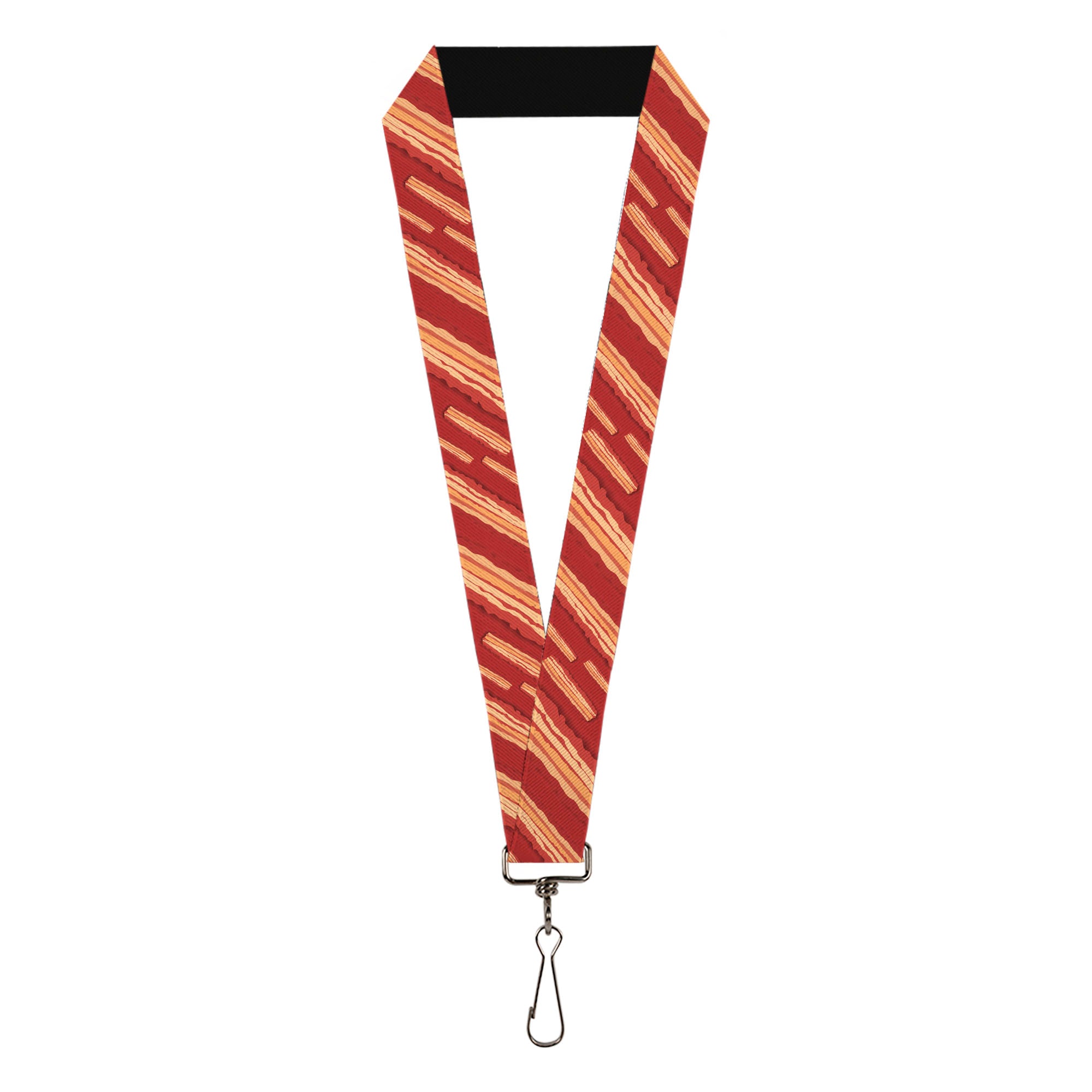 Lanyard - 1.0" - Bacon Slices Red Lanyards Buckle-Down
