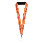 Lanyard - 1.0" - Bacon Stacked Lanyards Buckle-Down
