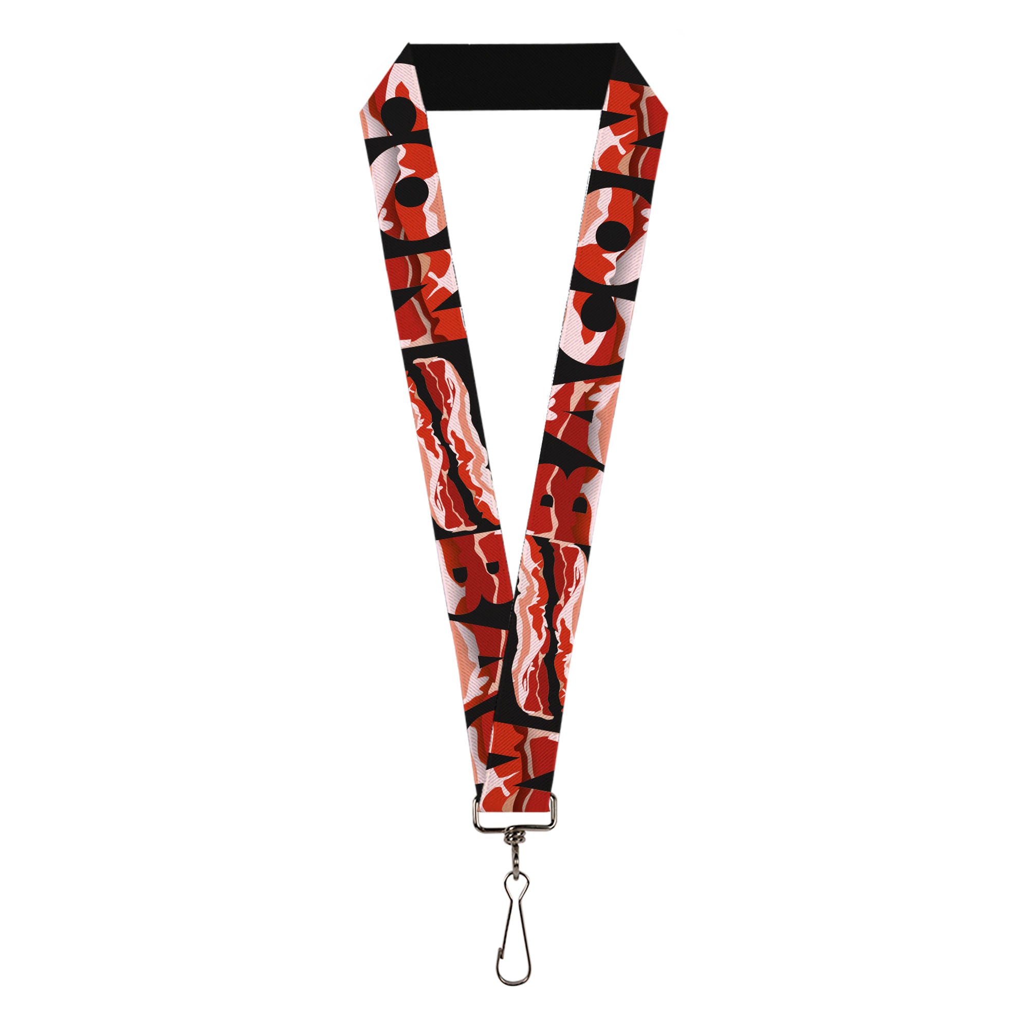 Lanyard - 1.0" - Bacon w Text1 Lanyards Buckle-Down
