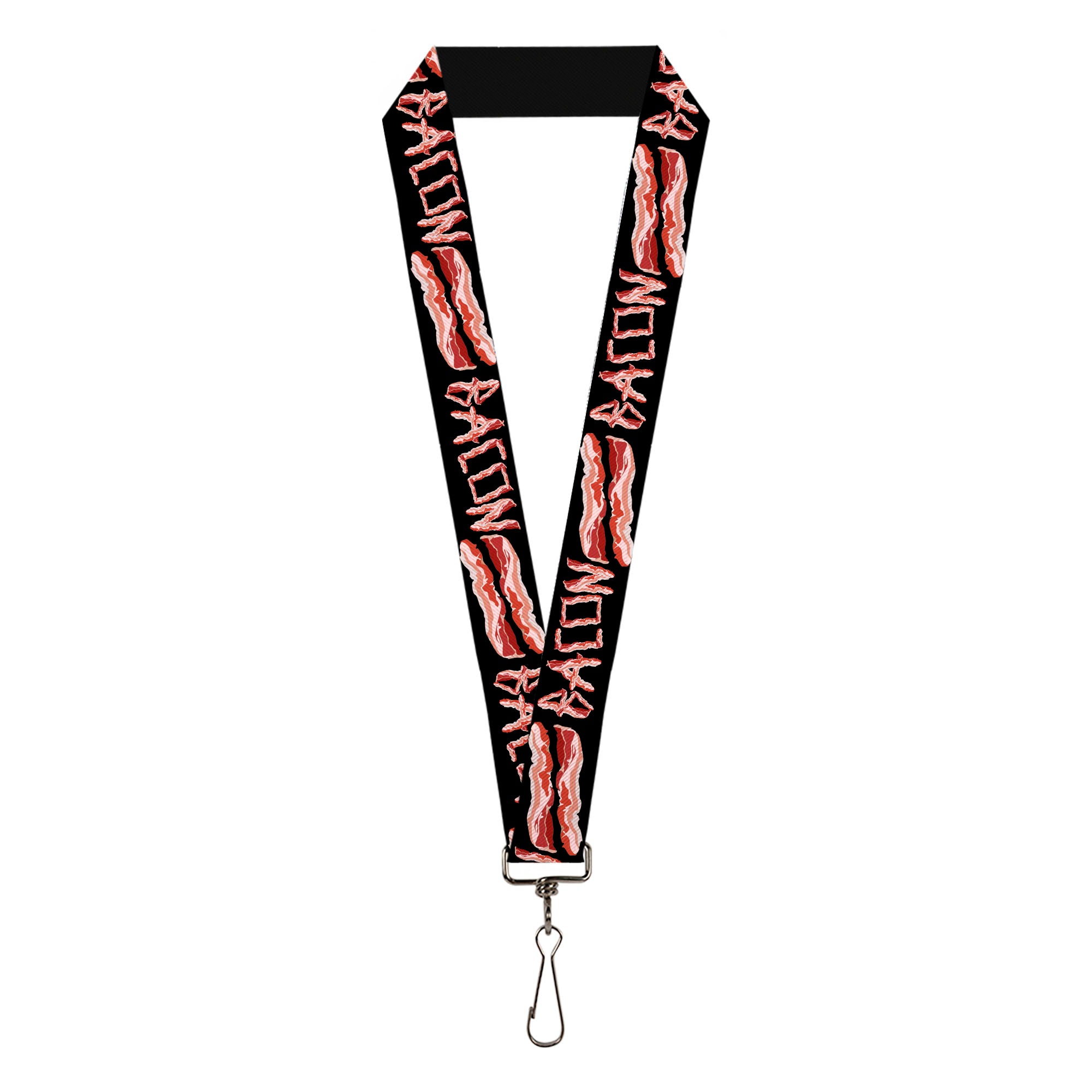 Lanyard - 1.0" - Bacon w Text2 Lanyards Buckle-Down