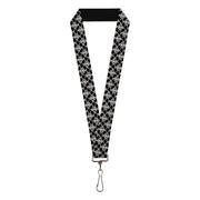 Lanyard - 1.0" - Boudoir Wallpaper Black White Lanyards Buckle-Down