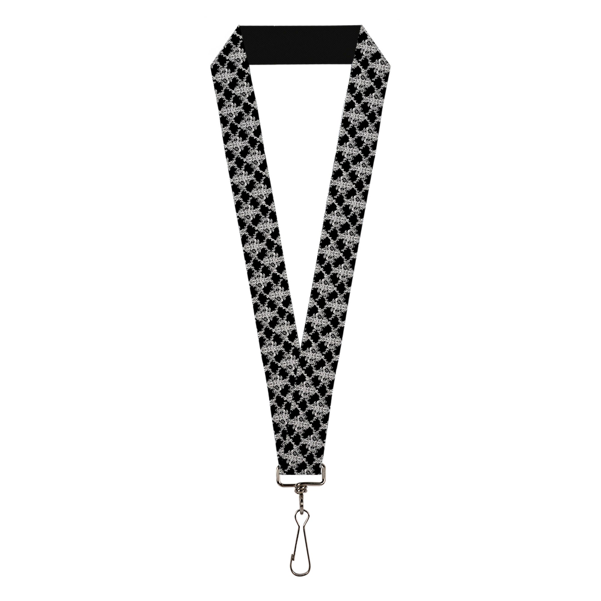Lanyard - 1.0" - Boudoir Wallpaper Black White Lanyards Buckle-Down