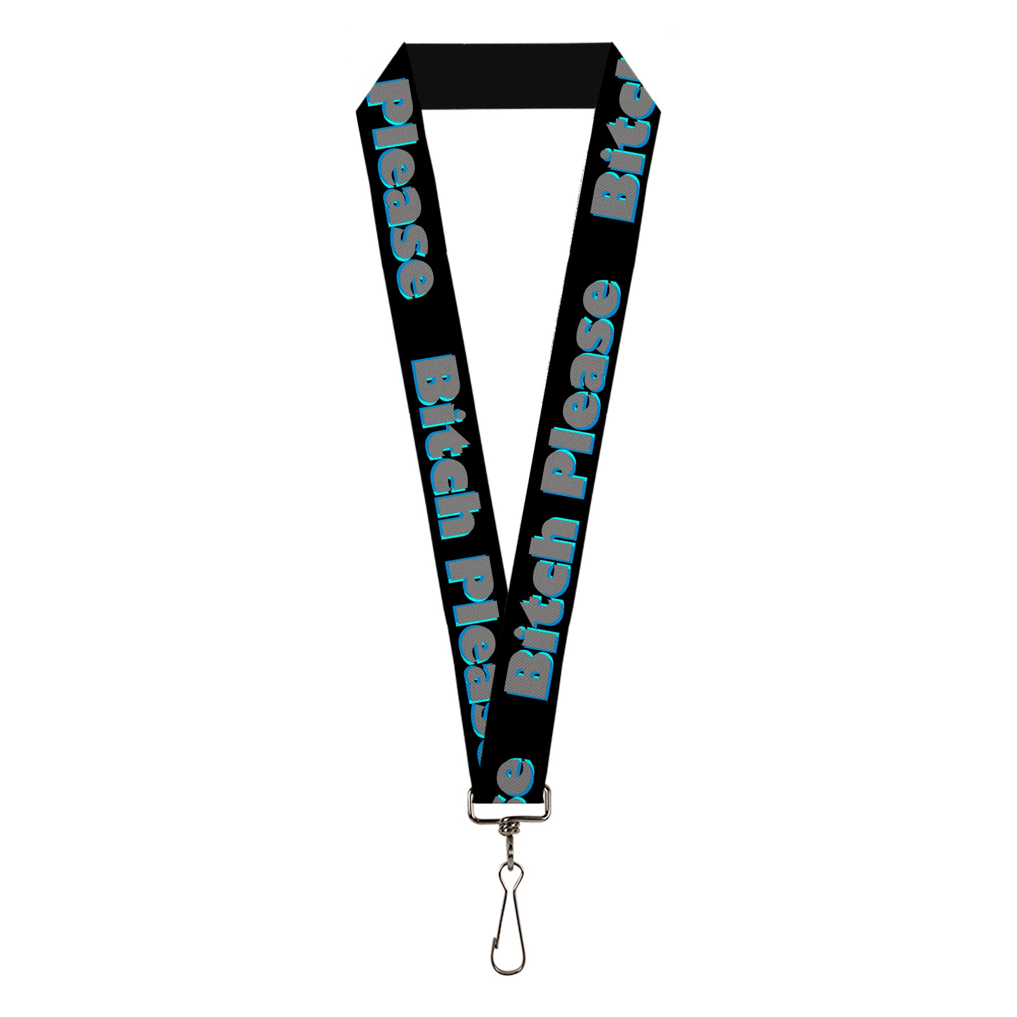 Buckle-Down Lanyard - BITCH PLEASE Black/Blue/Gray Lanyards Buckle-Down