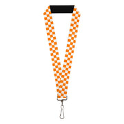 Lanyard - 1.0" - Checker White TN Orange Lanyards Buckle-Down