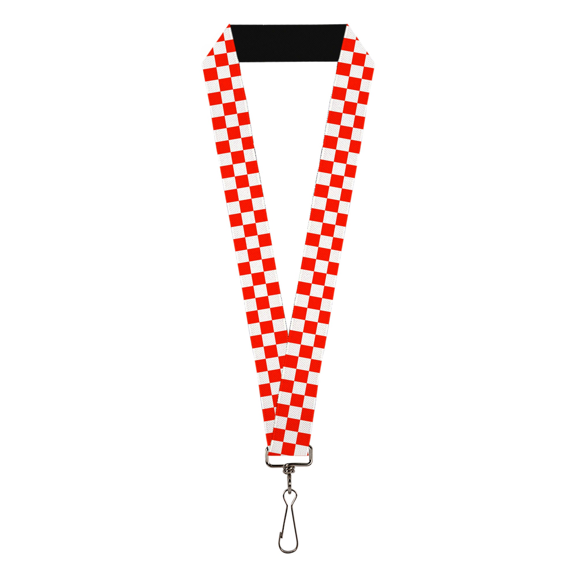 Lanyard - 1.0" - Checker Red White Lanyards Buckle-Down