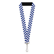 Lanyard - 1.0" - Checker BlueKU White Lanyards Buckle-Down