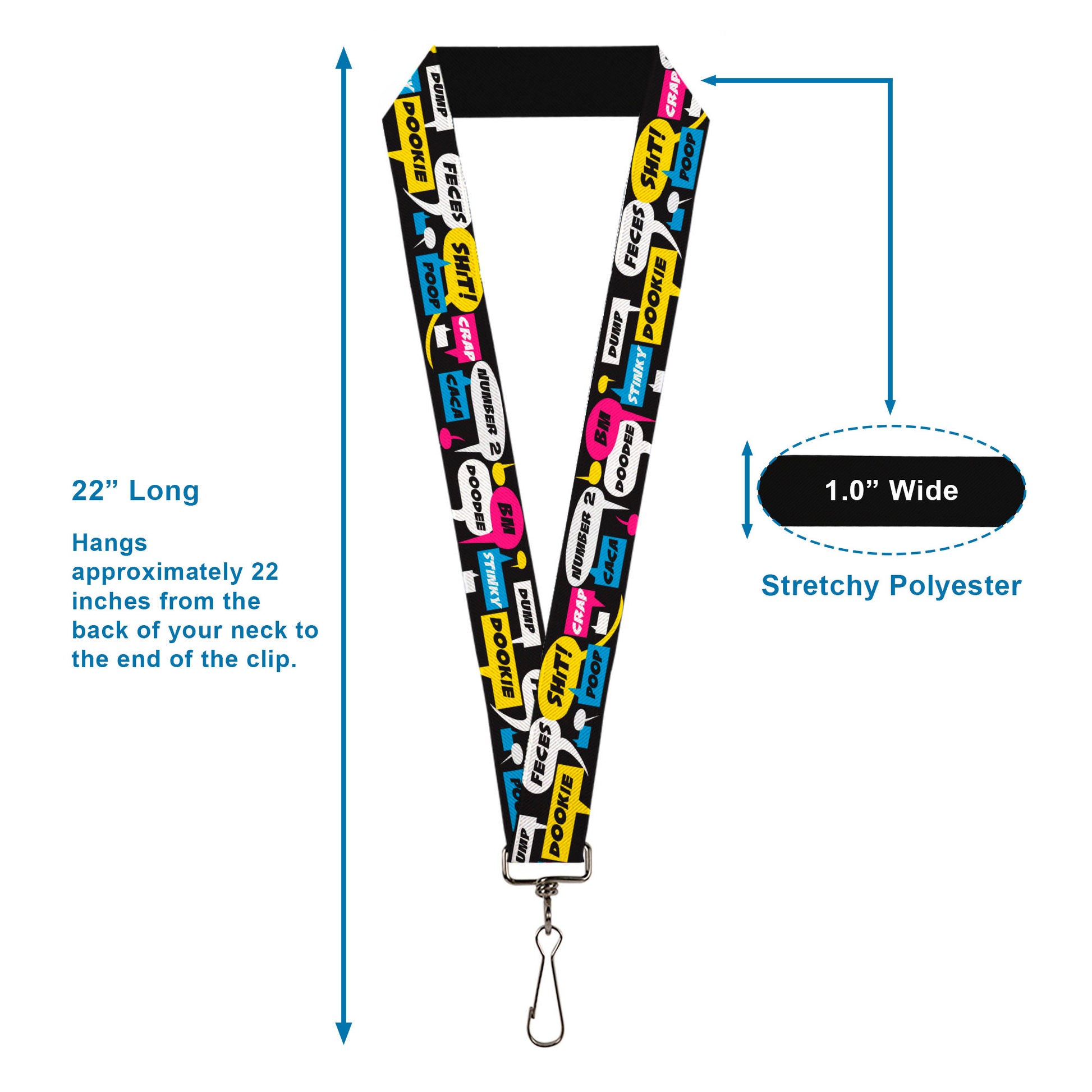 Buckle-Down Lanyard - Crap Bubbles Lanyards Buckle-Down
