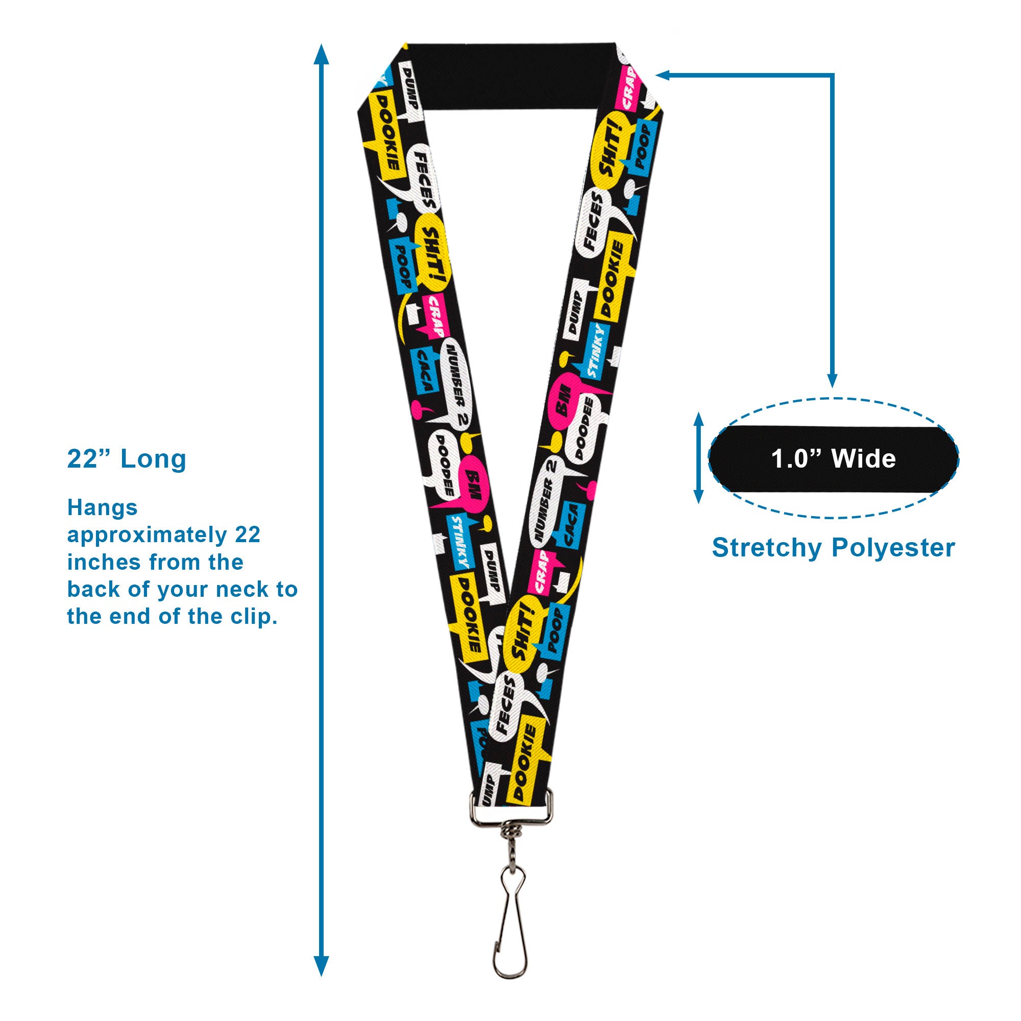 Buckle-Down Lanyard - Crap Bubbles Lanyards Buckle-Down