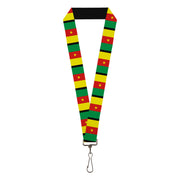 Lanyard - 1.0" - Cameroon Flags Lanyards Buckle-Down