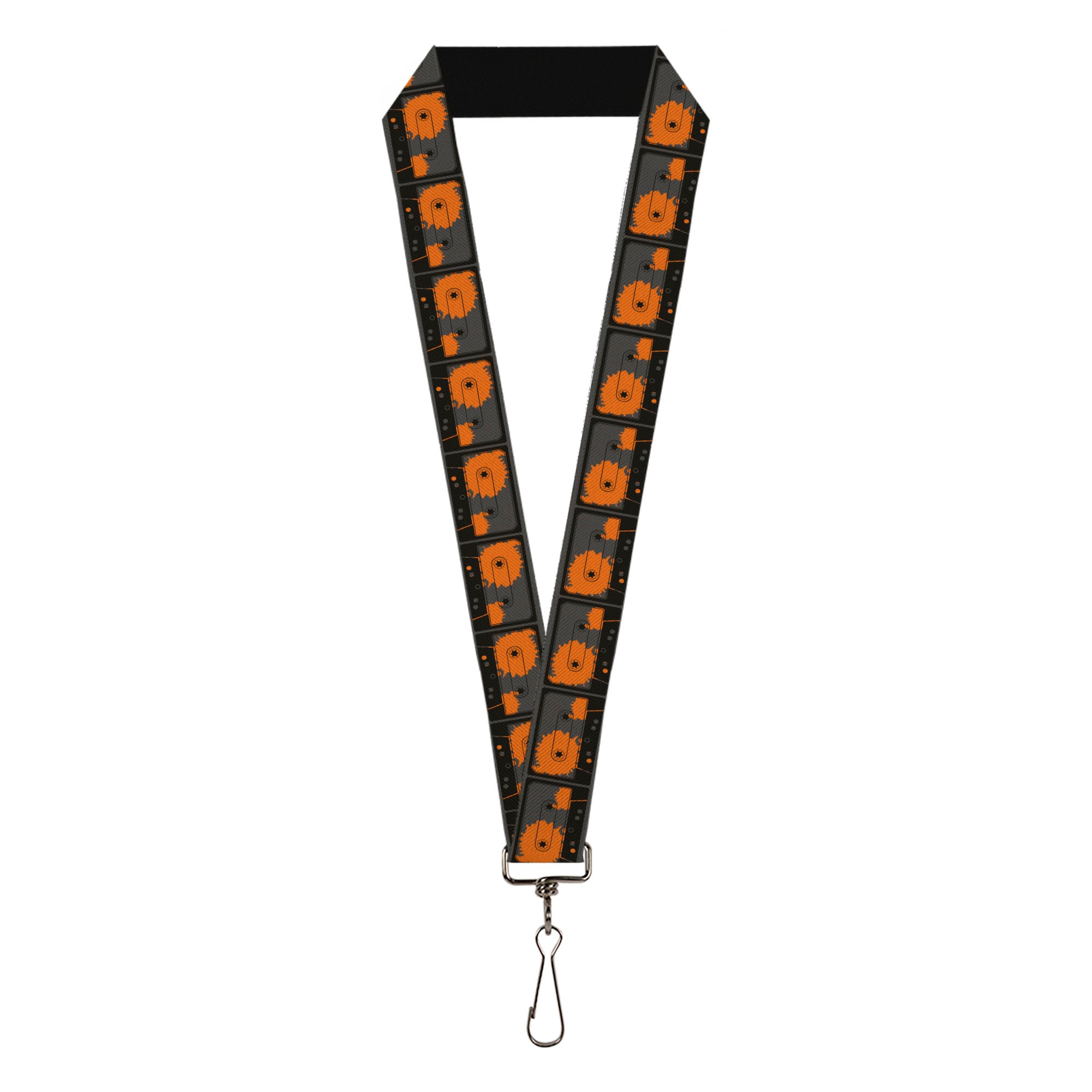 Lanyard - 1.0" - Cassette Splatter Gray Orange Lanyards Buckle-Down