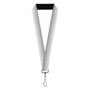 Lanyard - 1.0" - Checker Black White Fade Out Lanyards Buckle-Down