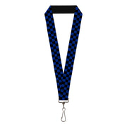 Lanyard - 1.0" - Checker Black Royal 288C Lanyards Buckle-Down