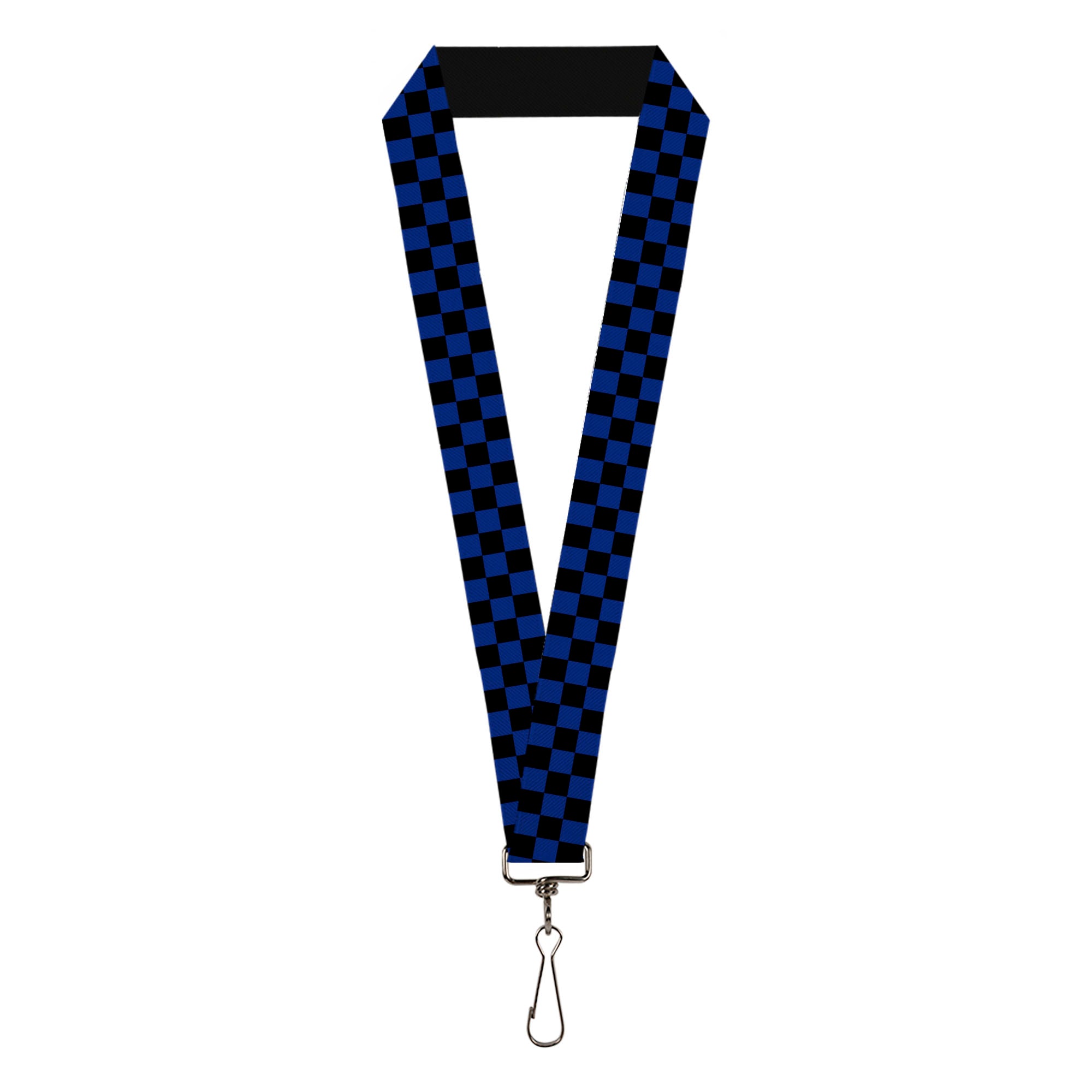 Lanyard - 1.0" - Checker Black Royal 288C Lanyards Buckle-Down