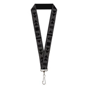 Lanyard - 1.0" - Control Buttons Black Gray Lanyards Buckle-Down