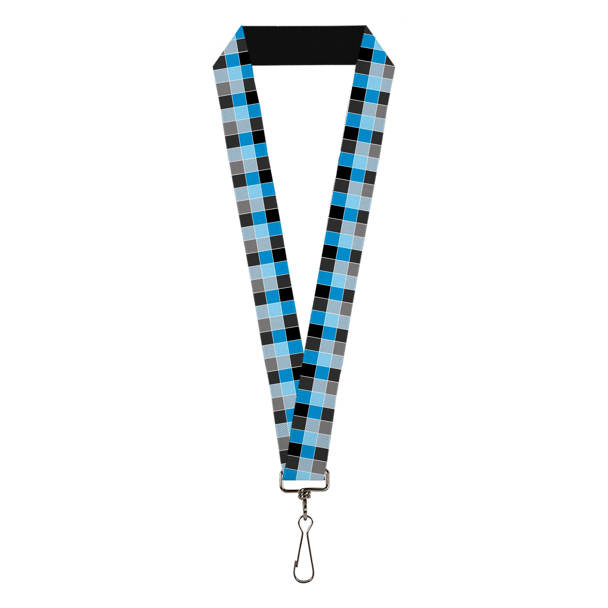 Lanyard - 1.0" - Checker Mosaic Blue Lanyards Buckle-Down