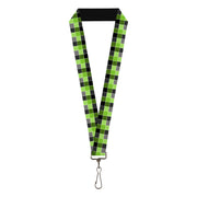 Lanyard - 1.0" - Checker Mosaic Green Lanyards Buckle-Down