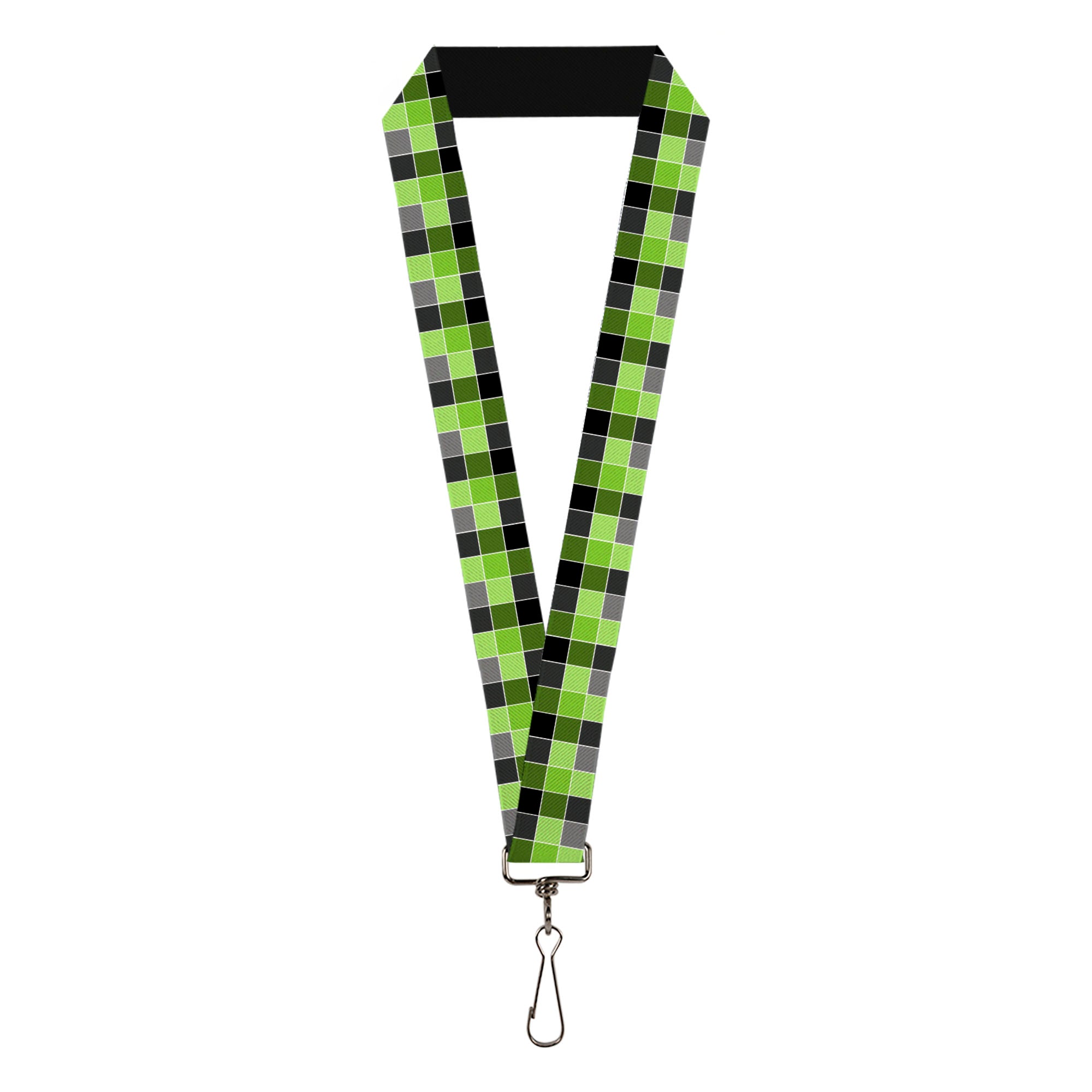 Lanyard - 1.0" - Checker Mosaic Green Lanyards Buckle-Down