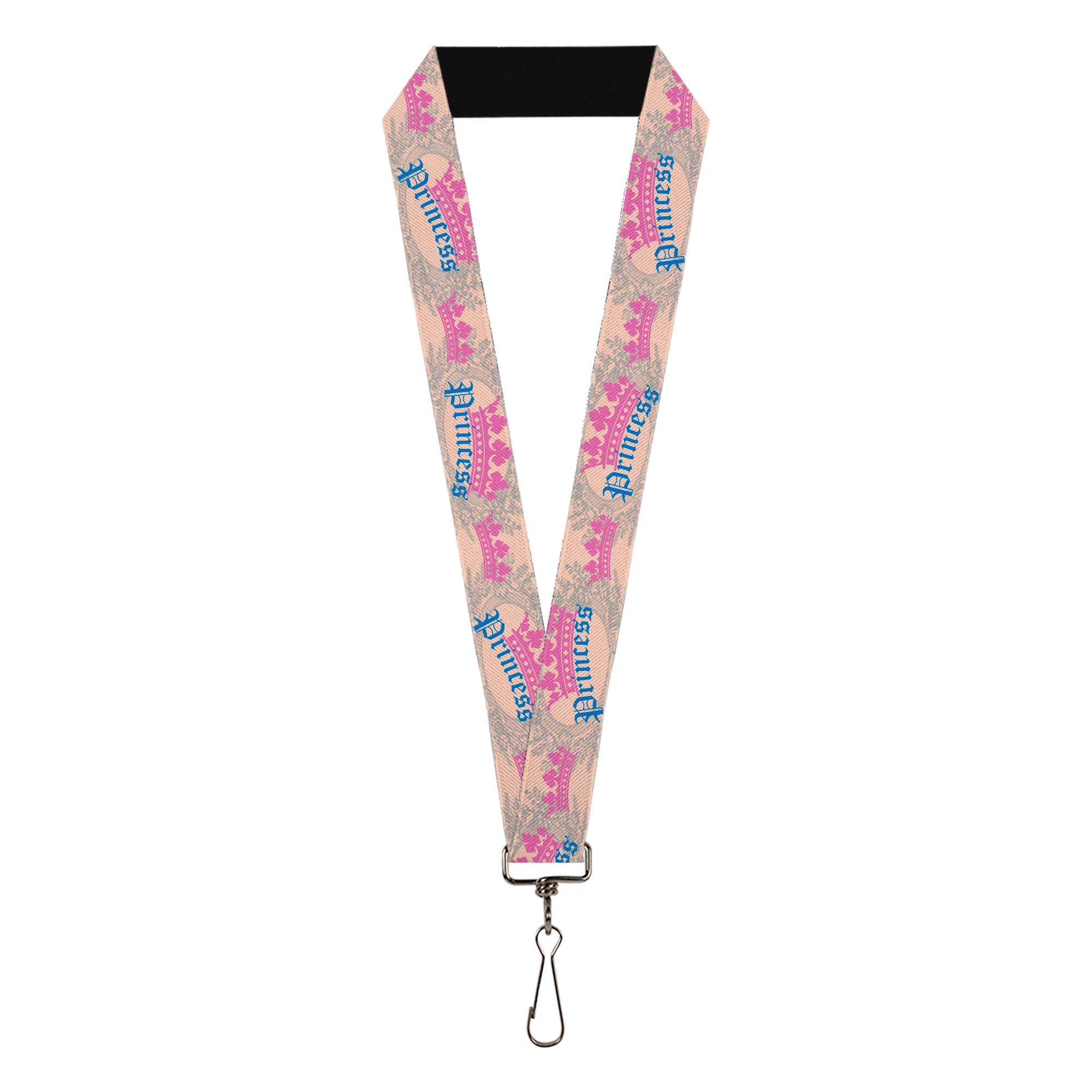 Lanyard - 1.0" - Crown Princess Oval Baby Pink Baby Blue Lanyards Buckle-Down