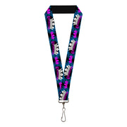 Lanyard - 1.0" - Crown Princess Oval Black Turquoise Lanyards Buckle-Down
