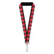 Lanyard - 1.0" - Checker Mosaic Red Lanyards Buckle-Down