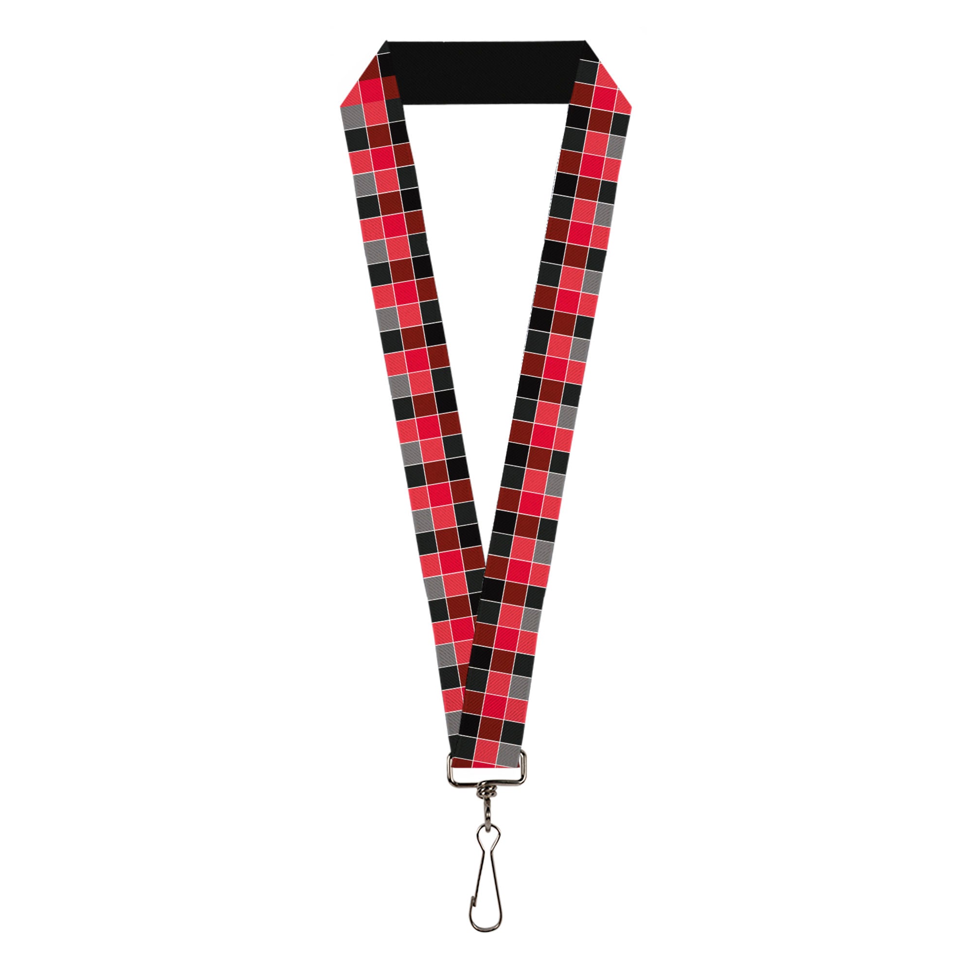 Lanyard - 1.0" - Checker Mosaic Red Lanyards Buckle-Down