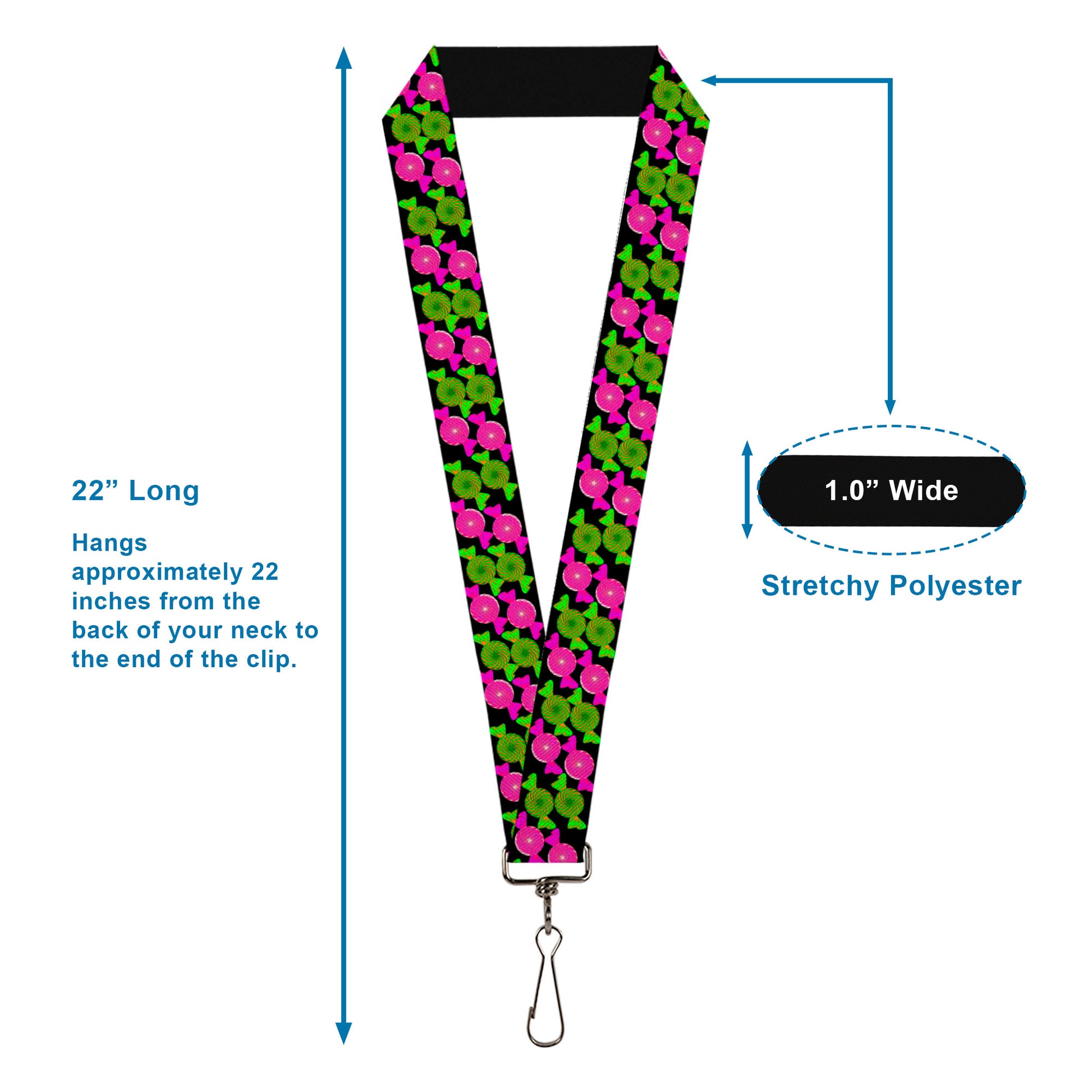 Lanyard - 1.0" - Candies Lanyards Buckle-Down