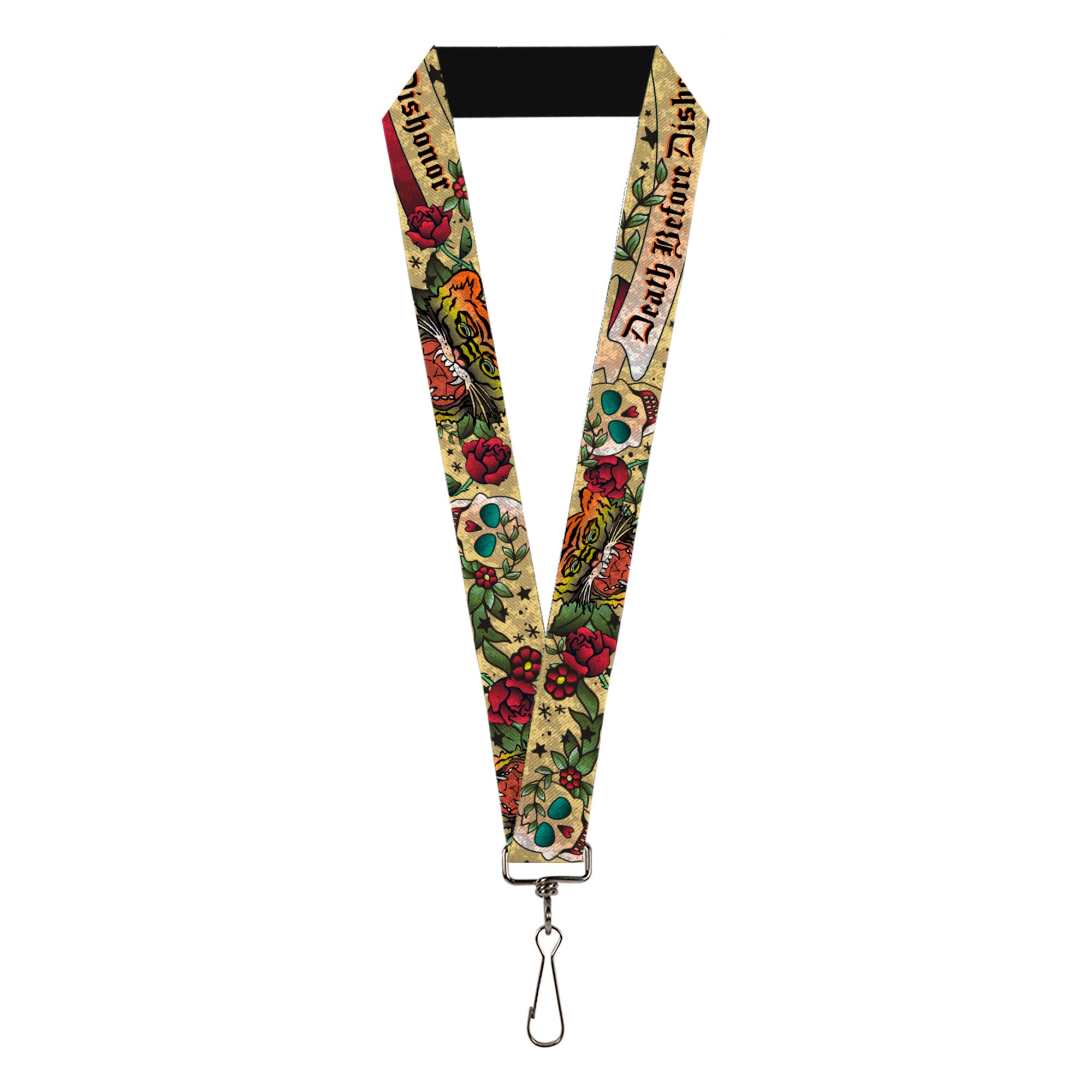Lanyard - 1.0" - Death Before Dishonor Tan Lanyards Buckle-Down